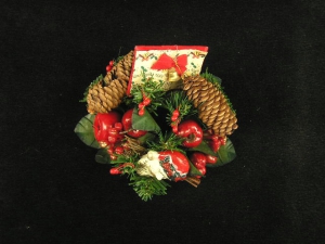 Christmas Taper Candle Ring, red (lot of 24)