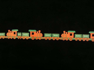 Noel Train Paper Garland, 3 yards (lot of 24) SALE ITEM
