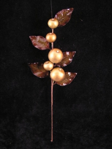 Gold Artificial Berry Spray, 16 inch (lot of 36)
