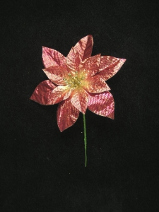 Large Poinsettia Pick, burgundy (lot of 72)