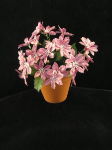 Mauve Satin Poinsettia Bouquet Bush with 23 Poinsettias (lot of 12)