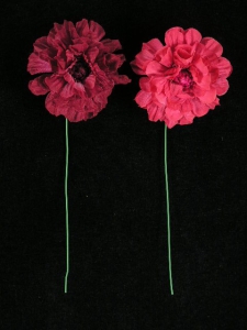 Zinnia Pick, burgundy (lot of 24)