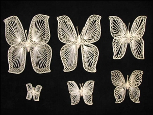Abaca Butterfly Handcrafted From Natural Fiber, Set of 6 (lot of 12 sets) Clearance