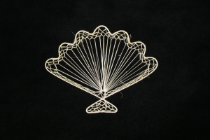 Abaca Shell Fan, 8 inch (lot of 36) SALE ITEM