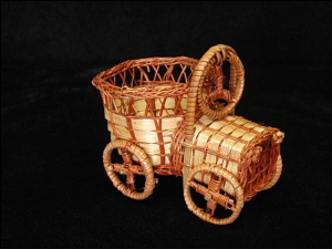 Rattan Car, 6.5 inch (lot of 6) SALE ITEM