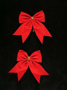 Red Velvet Bow, 4 inch (Lot of 1 Package, 2 Bows Per Package) SALE ITEM