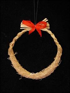 Braided Wreath with Bow, 4 inch (lot of 12)