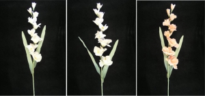 Pastel Water Color Gladiola Spray, Peach (Lot of 6)