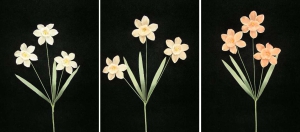 Pastel Water Color Daffodil Spray, peach combo (lot of 12)