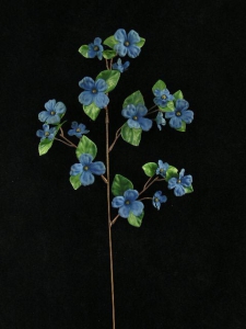 Dogwood, Royal Blue, Artificial Silk Flower (lot of 12)