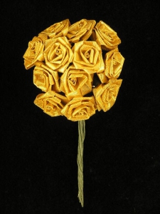 Large Ribbon Rose, gold (lot of 12 Bunches)