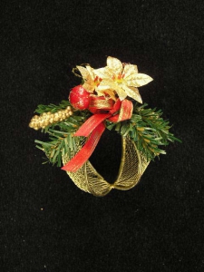 Gold with Red Decorated Mesh Ball Christmas Tree Ornament, 3.5 Inch (lot of 12) Sale Item