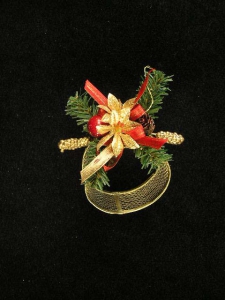 Mesh Circle Christmas Ornament (lot of 12)