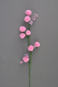 Pom-Pom Chrysanthemum Silk Flower, peach (lot of 72) SALE ITEM