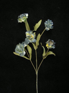 Dried Carnation Spray, baltic blue, Artificial Silk Flower (lot of 12)