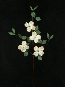 Handwrap Dogwood Spray, peach, Artificial Silk Flower (lot of 12)