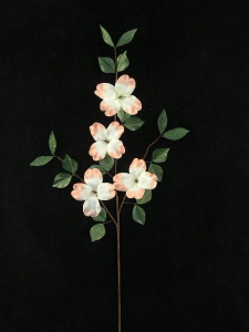 Handwrap Dogwood Spray, shrimp, Artificial Silk Flower (lot of 12)