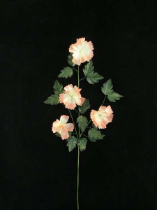 Handwrap Zinnia Spray, shrimp, Artificial Silk Flower (lot of 12)