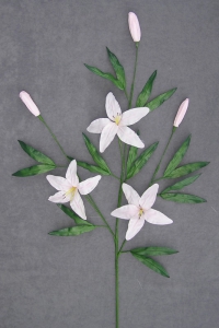 Handwrapped Tiger Lily, pink, Artificial Silk Flower (lot of 12)