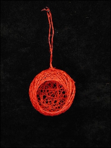 Birdnest Ball, 3 inch, red (lot of 12)