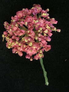 Gypsophilia Pick, Dusty Rose with Gold, Artificial Silk Flower (lot of 12)