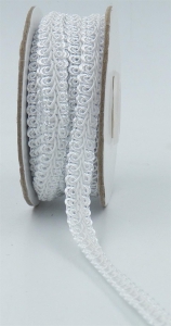 GIMP BRAID TRIM, White, 3/8 Inch x 10 Yards (1 Spool) SALE ITEM
