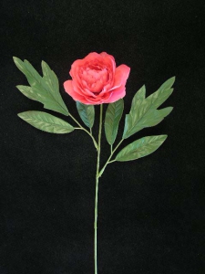 Peony, light burgundy, Artificial Silk Flower (lot of 24)