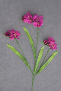 Freesia, fuchsia, Artificial Silk Flower (lot of 24)