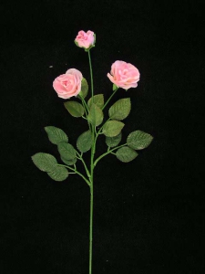 Tea Rose, pink, Artificial Silk Flower (lot of 24)