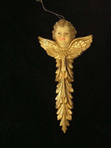 Gold Cherub Christmas Decoration, 9 inch (lot of 12)