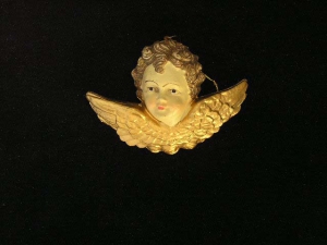 Gold Cherub Christmas Ornament, 4.5 inch (lot of 24)