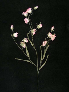 Dried Wild Bellflower Spray, pink, Artificial Silk Flower (lot of 12)
