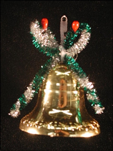 Gold Bell Christmas Ornament (lot of 6)