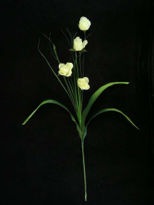 Hand Wrapped Rose, yellow, Artificial Silk Flower (lot of 12)