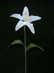 Handwrap Tiger Lily, blue, Artificial Silk Flower (lot of 24)