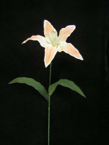 Handwrap Tiger Lily, peach, Artificial Silk Flower (lot of 24)