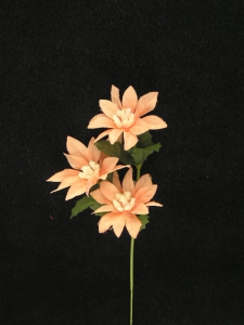 Glittered Poinsettia Pick, pink, Artificial Silk Flower (lot of 36) SALE ITEM