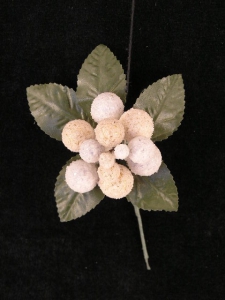 Gold & Silver Frosted Artificial Berry Pick With 13 Berries  (lot of 12)