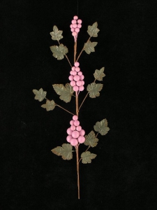 Mauve (Frosted) Grape Spray With 3 Bunches Of Grapes, 16 Inch (lot of 12)