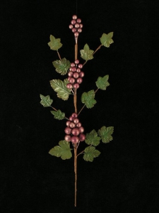Mauve (Metallic) Grape Spray With 3 Bunches Of Grapes, 16 Inch (lot of 12)