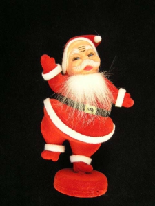Flocked Jumping Santa, 10 inch (lot of 12)