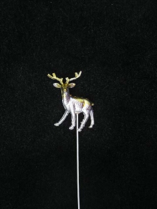 Christmas Reindeer Pick, Silver (lot of 12)