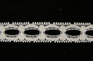 .75 Inch Flat Beading Lace, Ivory (50 yards) MADE IN USA