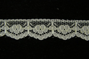 .75 Inch Flat Lace Trim, Ivory (100 yards) MADE IN USA