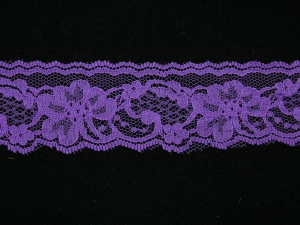 2 inch Flat Lace, Pansy (484 YARDS FULL SPOOL) 9665 Pansy 484, MADE IN CHINA