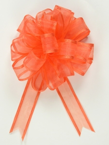 Pull A Bow Ribbon , Orange, 7/8 Inch x 25 Yards (1 Spool) SALE ITEM
