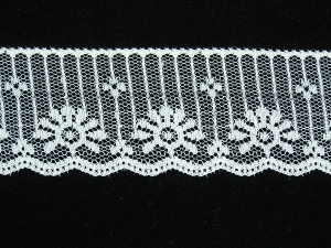 1.875 Inch Flat Lace, Ivory (350 YARDS - FULL SPOOL) MADE IN USA